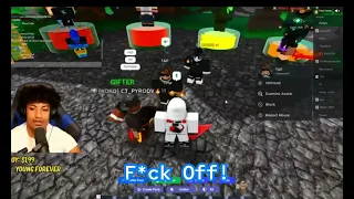 @TapWaterRBLX Swears At A Innocent Fan... 🤬😱