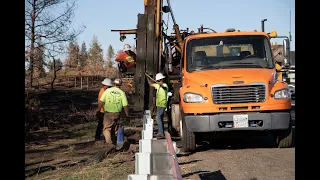 Burned guardrail on I-90 gets replaced following Gray Fire in Medical Lake