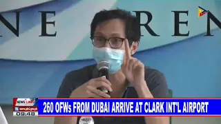 260 OFWs from Dubai arrive at Clark Int'l Airport