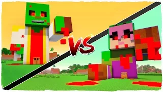 MANUCRAFT.EXE house vs TINENQA.exe house - MINECRAFT