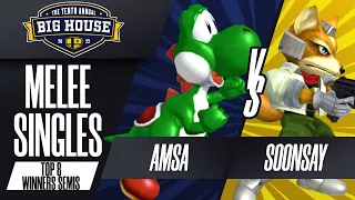 aMSa vs Soonsay - Melee Singles Top 8: Winners Semis - The Big House 10 | Yoshi vs Fox