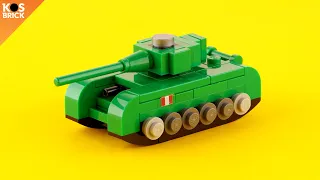 Lego Churchill British WW2 Tank Mini Vehicles (Tutorial)