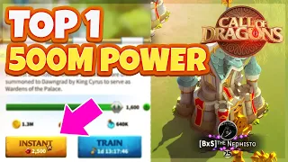 3M GEMS TOP 1 PLAYER Reach 500M Power is he strongest? [The Nephisto] EL JEFE | Call of Dragons