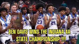 BEN DAVIS FINISH THE SEASON 33-0 AND WIN THE INDIANA 4A STATE CHAMPIONSHIP OVER KOKOMO !!!