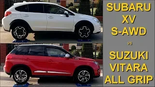 SLIP TEST - Subaru XV S-AWD vs Suzuki Vitara All Grip Select - @4x4.tests.on.rollers