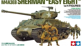 Tamiya 1/35 M4A3E8 Sherman Easy Eight 'Fury' Movie Model Kit Review