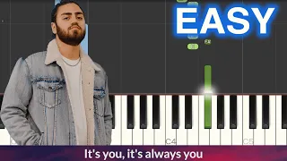 Ali Gatie - It's You EASY Piano Tutorial + LYRICS