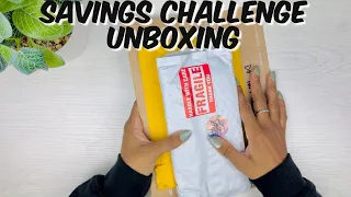 NEW SAVINGS CHALLENGE UNBOXING | SMALL BUSINESS UNBOXING | CASH STUFFING COMMUNITY | ETSY | AMAZON