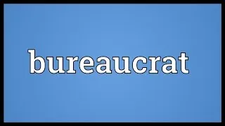 Bureaucrat Meaning