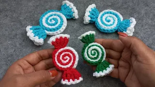🎄Caramelos a crochet para corona #navidadcrochet #navidad