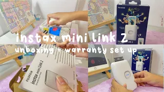 instax mini link 2 unboxing + warranty registration⛅️ | aya clair