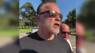 Arnold Schwarzenegger is PISSED OFF Veterans are sleeping in tents.