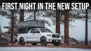Solo Camping In The New Camper, It Got Cold! - Four Wheel Camper Eagle, Toyota Tundra