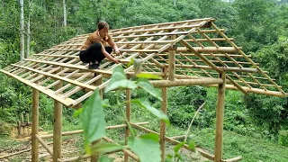 FULL VIDEO : 200 Days | The process of a girl building a 2-story wooden house | Living With Nature