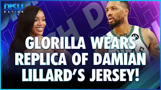 Glorilla Wears Replica Of Damian Lillard's Jersey!