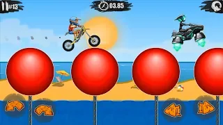 Moto X3M Bike Race Game - New Pool Party All Levels 1-15