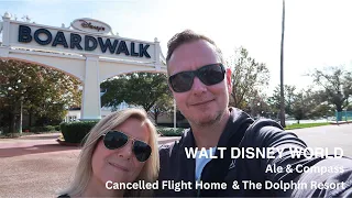 Walt Disney World Vlog | Travel Day | Ale & Compass | Cancelled Flight | WDW Dolphin Resort | Jan 24