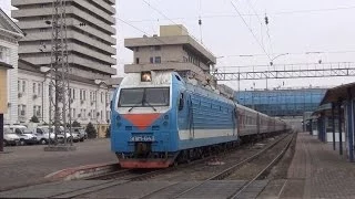 Электровоз ЭП1М-643 с поездом №595 Новороссийск — Москва