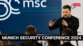 LIVE: Ukrainian President Zelensky Speaks on “Ukraine in the World” at Munich Security Conference