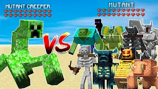 Mutant Creeper vs All Mutant Creatures - Minecraft Mob Battle