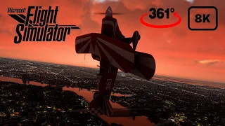 MSFS [8K|360°] - Aerobatics over NY (Pitts S-2S by Asobo)