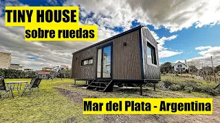 Elegante TINY HOUSE sobre ruedas en una planta con cama levadiza en Mar del Plata Argentina