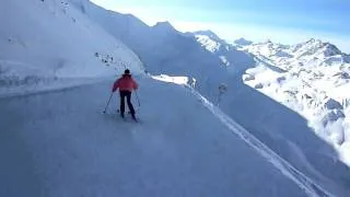 Skifahren von Ischgl nach Samnaun Teil 1