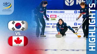 KOREA v CANADA - Round-robin game Highlights - LGT World Women’s Curling Championship 2023
