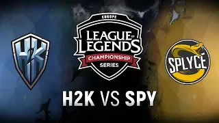 H2K vs. SPY - Week 7 Day 2 | EU LCS Summer Split | H2k-Gaming vs. Splyce (2018)