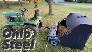 OHIO STEEL LAWN SWEEPER / LEAF COLLECTOR!  | Top Quality Pull Behind For Yard Tractor / Lawn Mower