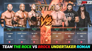 Can Team The Rock Goldberg Bobby Lashley Defeat Team Undertaker Brock Lesnar Roman Reigns WWE 2K22