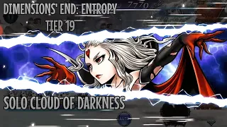 DFFOO GL - DE Entropy 19 Solo Cloud of Darkness No Summon & No CA