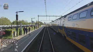 Ride with the train driver from Den Helder to Amsterdam. (with speedometer)