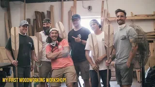 My First Woodworking Workshop! - Canoe Paddles with Recycled Skateboards