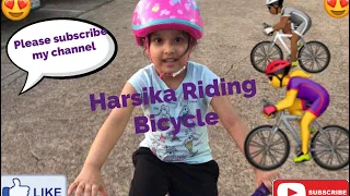 Harsika riding her bicycle | for kids