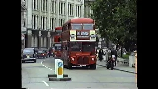 London Transport Routemasters at St Paul's 1992