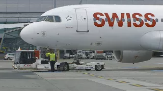Airbus A320 SWR push back in Prague (PRG/LKPR)
