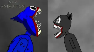 Cartoon Cat vs Huggy Wuggy Animation / Poppy Playtime vs Trevor Henderson Creature