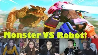 STREAMERS & Gamer Reacts to LIVE EVENT Monster VS Robot! Fortnite Season 9 Reactions