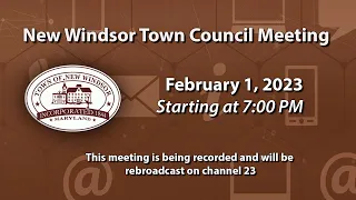 New Windsor Town Council Meeting 2-1-2023