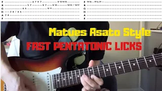 3 FAST Mateus Asato Pentatonic Licks // Guitar Tutorial WITH TABS