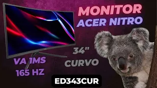 Monitor Acer Nitro 34'' 165Hz - Análise - ED343CUR