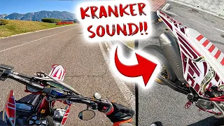 Akrapovic Komplettanlage für die 500er Supermoto!