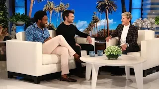 Donald Glover & Alden Ehrenreich Talk About Partying with Woody Harrelson & Jennifer Lawrence