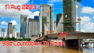 Koh Norea Bridge 95Days Countdown To Finish Construction l Koh Pich Street Touring