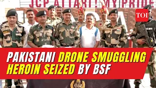Wagah-Attari Border: BSF seizes Pakistani drone carrying 3.1 kg heroin at India-Pak Border