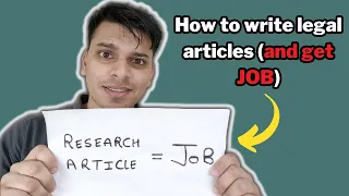 How I WROTE 5 Research Articles in Law School 🔥😱