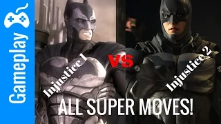 Injustice 2 vs Injustice 1 ALL Super Moves Comparison FULL LIST