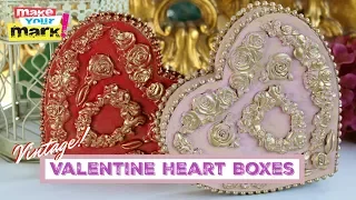 Vintage Valentine Heart Boxes