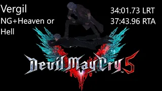 [ World Record ] DMC5 Vergil NG+ Heaven or Hell  34:01.73 LRT  37:43.96 RTA